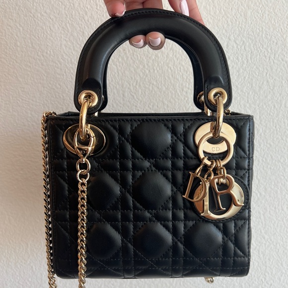 Dior Handbags - Mini Lady Dior Bag - Black